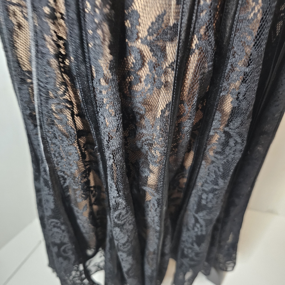 SL Fashions Black Lace Midi Dress - Picture 8 of 16